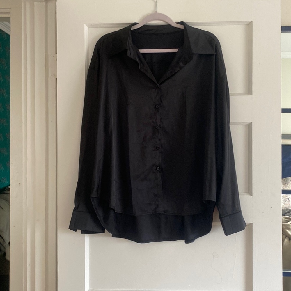 Zara silk button down